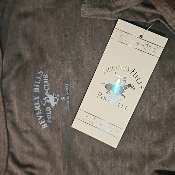 BEVERLY HILLS POLO CLUB Women Embroidered Logo Short Sleeve Crop Top Size S - Picture 7 of 8